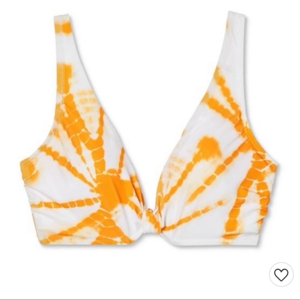NWT Orange Tie-Dye Bikini Top - Picture 3 of 6